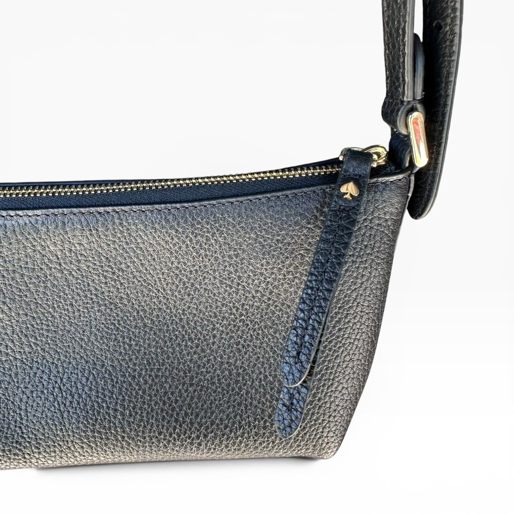 kate spade Lenox Mini Crossbody Bag Purse Black + Gold Hardware, New without Tag - Picture 6 of 11